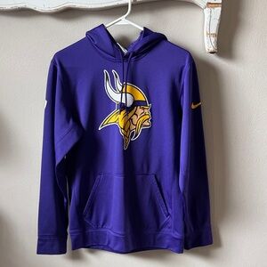 Nike Purple Vikings Logo Hoodie with Yellow Accents